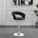 Barraza 29-inch Adjustable Height Bar Stool Black and Chrome