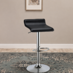 Bidwell Upholstered Adjustable Bar Stool Black (Set of 2)