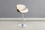 Harris Adjustable Bar Stool Beige and Chrome