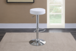 Ramses Adjustable Backless Bar Stool Chrome and White