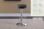 Ramses 29-inch Adjustable Bar Stool Chrome and Black