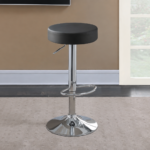 Ramses 29-inch Adjustable Bar Stool Chrome and Black