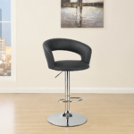 Barraza 29-inch Adjustable Height Bar Stool Grey and Chrome