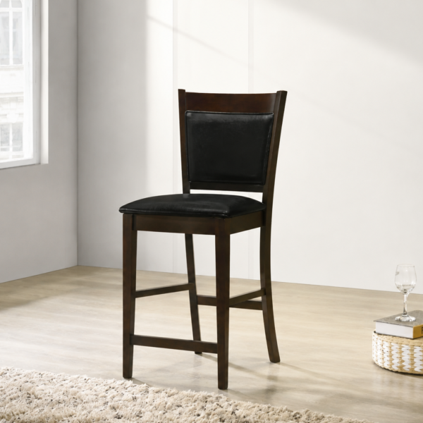 Jaden Upholstered Counter Chair Dark Brown (Set of 2)