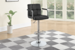 Palomar Adjustable Height Bar Stool Black and Chrome
