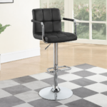 Palomar Adjustable Height Bar Stool Black and Chrome