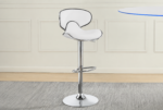 Edenton Upholstered Adjustable Bar Stool White (Set of 2)