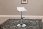 Bidwell Upholstered Adjustable Bar Stool White (Set of 2)