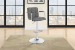 Palomar Adjustable Height Bar Stool Grey and Chrome