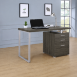 Brennan 47-inch 3-drawer Office Computer Desk Grey