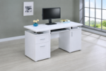 Tracy 55-inch 2-drawer Office Computer Desk White