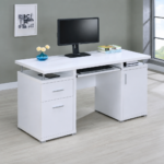Tracy 55-inch 2-drawer Office Computer Desk White
