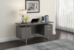 Lawtey 60-inch 2-drawer Office Computer Desk Grey