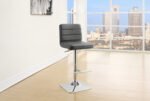 Bianca Upholstered Adjustable Bar Stool Grey (Set of 2)