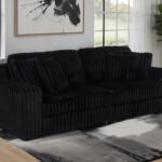 Black Sleeper Couch - Jacana Upholstered Dual Power Sofa