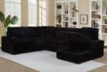 Black Sleeper Couch - Devonshire Sleeper Sectional Sofa