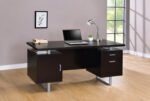 Lawtey 60-inch 2-drawer Office Computer Desk Dark Brown