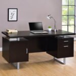 Lawtey 60-inch 2-drawer Office Computer Desk Dark Brown
