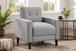 Bowen Upholstered Track Arm Tufted Accent Chair