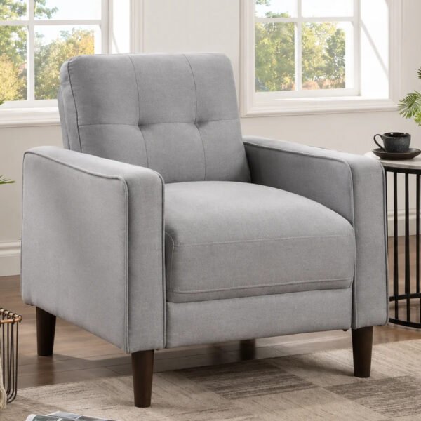 Bowen Upholstered Track Arm Tufted Accent Chair
