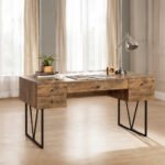 Analiese 63-inch 4-drawer Writing Desk Oak