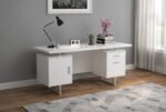 Lawtey 60-inch 2-drawer Computer Desk White