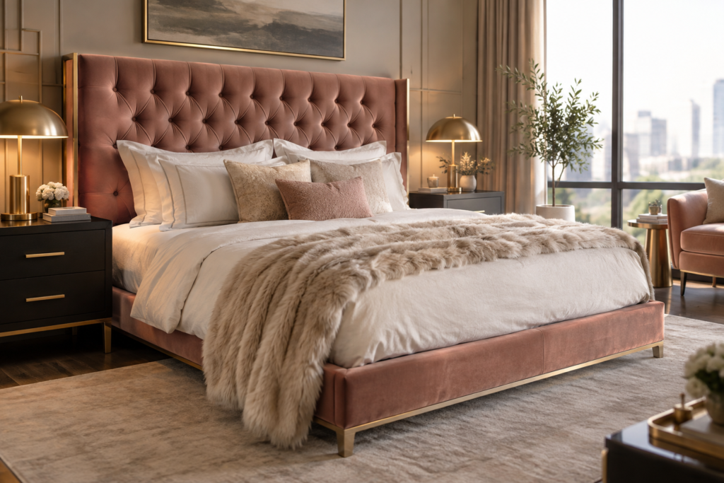 pink bed